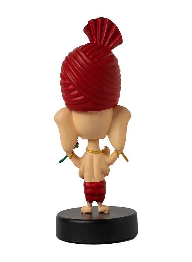 Acceptance Lord Shree Krishna Idol Bobblehead for Car Dashboard, Office Table,Home Decor| Little Mor Pankh & Bansuri Figurin|God Statue for Gifting Kids,Family & Friends (Ganesha) - Image 2
